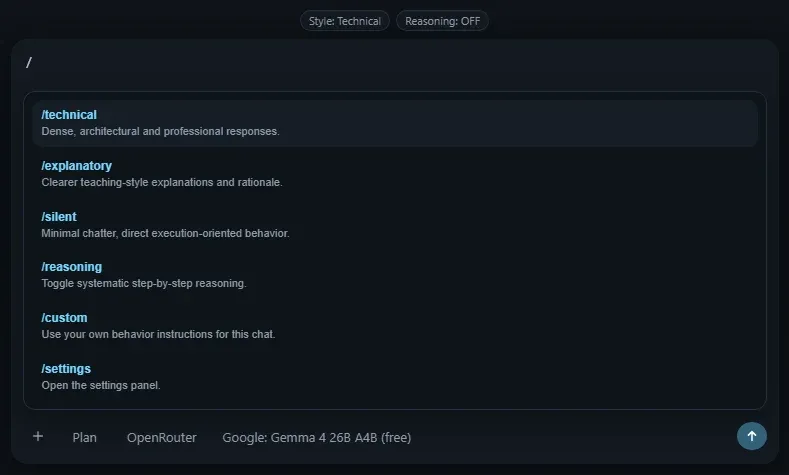 Agent Customization Settings Interface
